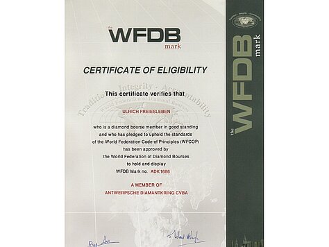 Certificate of eligibility - Der Beleg für die sichere Wertanlage ihres Vermögens